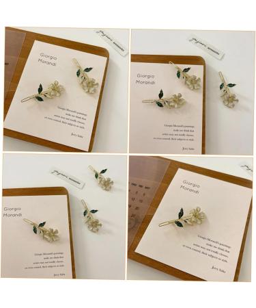 Beaupretty hairpin Vintage Hair Bobby snap barrettes Fashion Hair Accessories kids barrettes for hair infant hair clips Hair Side Clamps the flowers white alloy side clip the - Buy Online on GoSupps.com