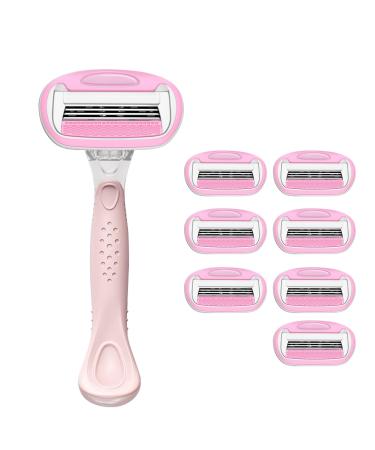 JENCVNL Razor for Women Smooth Razor + 8 Replacement Blades with 4-blade for Women's Razor Women's Razor - Buy Online on GoSupps.com