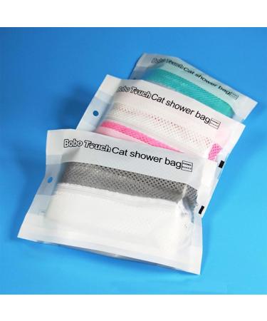 WMLBK Adjustable Cat Grooming Bag - Anti-bite Scratch Cat Grooming Bathing Mesh- Cat Washing Bath Bag For Shower Cleaning Ear Medicine Feeding (Green and White) - Buy Online on GoSupps.com