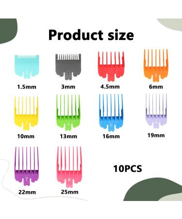 TYVOM 10PCS Clipper Guards Multicolor Hair Clipper Limit Comb Hair Cutting Guides Attachment Limit Replacement Combs Set Hair Clipper Guide Combs for Hairdressing Salons and Home - Buy Online on GoSupps.com