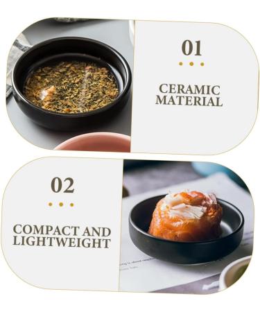 OUNONA 4 Pcs Sauce Dish Vinegar Dish Soy Sauce Plates Dipping Bowls Plates Fruit Black Appetizer Plates Japanese Style Seasoning Dishes Dip Bowl Snack Bowl Ceramics Mini Bowl re-usable 9X9X2.5CMx2pcs Blackx2pcs - Buy Online on GoSupps.com
