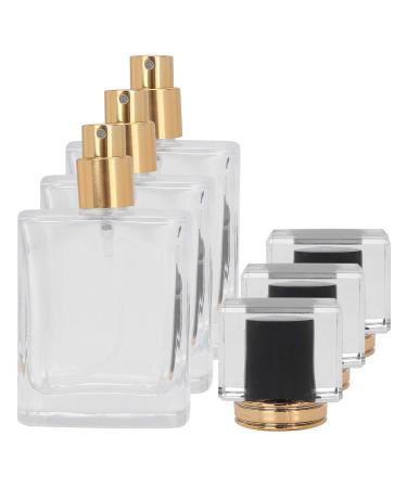 Anggrek 50ml of empty perfume bottle 3 pieces of refillable perfume bottle Glass spray transparent perfume custodians perfume spray bottle dispenser (black) - Buy Online on GoSupps.com