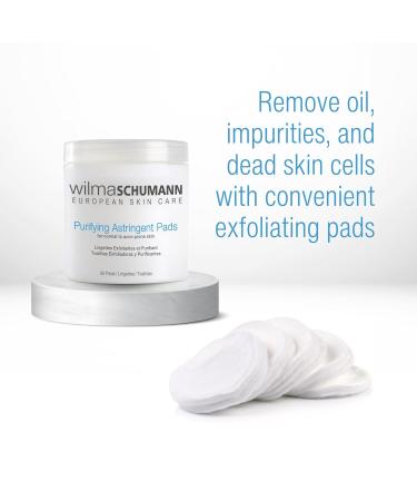 Purifying Astringent Pads - Salicylic & Glycolic Acid Skin Exfoliating Pads | Remove Oil & Impurities | 60 Luxury Skincare Pads for Clear Skin - Buy Online on GoSupps.com
