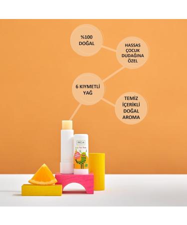 INCIA Kids Moisturizing Natural Orange Lip Balm with Shea Butter 6g - Buy Online on GoSupps.com