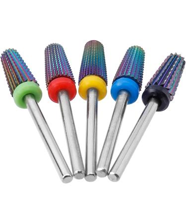 Bestgle Nail Cutter Bits 5 Pieces Tungsten Alloy Nail Cutter Grinding Heads Carbide Bits Rainbow Nail Cutter Attachments Bits Remove Gel Acrylic Cuticle Bits for Nail Cutter for Manicure Pedicure - Buy Online on GoSupps.com