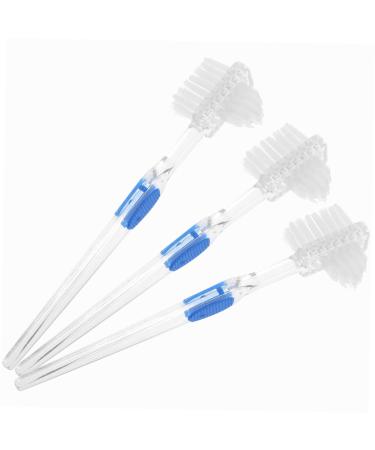 Gatuida 15 STK prosthesis cleaner False toothbrush cleaning tools care wrong teeth mouth toothbrush prosthesis cleaning brush on both sides stops bristle detergent
