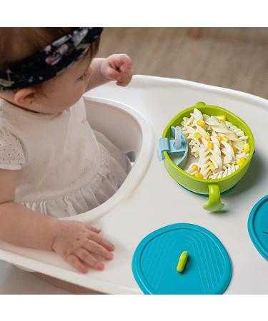 EasyRuir 3 in 1 Baby Bowl with Lid, Straw, and Snack Insert | Suction Toddler Bowl - BPA Free Self-Feeding Training Utensils | Pink - Buy Online on GoSupps.com