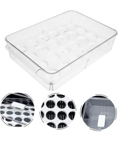 OSALADI Box Plastic Serving Tray Plastic Eggs Egg Tray Refrigerator Vegetables Holder Drawer Egg re-usable Transparent 32.5x22.5cm - Buy Online on GoSupps.com
