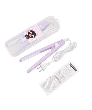 2 in 1 Hair Straightener  Tourmaline Ceramic Smart Constant Temperature Mini Hair Straightener Hairstyling Iron Heating Curler for Home or Salon purple