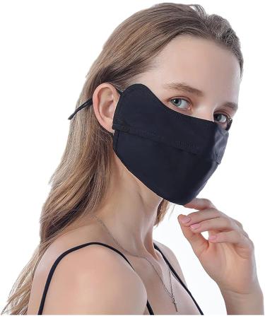 Ligart UPF 50+ Breathable Sun UV Protection Face Mask for Women - Black - Buy Online on GoSupps.com