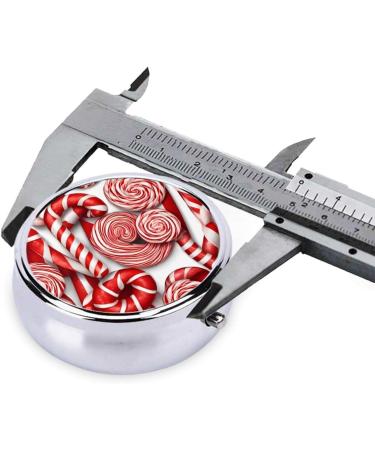 Buy Decorative Round Pill Box - 3 Compartment Travel Organizer for Candy Canes & Vitamins | Portable Mini Medicine Case - Buy Online on GoSupps.com