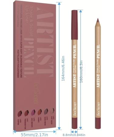 Matte Velvet Lip Liner in 6 Colors Smooth Creamy Texture Water Resistant Highly Pigmented Natural Lip Makeup Soft Long Lasting Ultra Fine Lipstick Set D - Buy Online on GoSupps.com