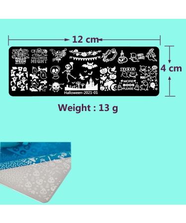 Beauty Nail Embossed Plates Kit - 6 Pcs Stencil Art Manicure Tool for Women & Girls | Perfect for Parties Birthdays & Halloween Decorations - Buy Online on GoSupps.com