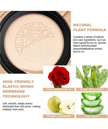 Mushroom Head Air Cushion CC Cream Moisturizing & Oil Control Foundation Cover Concealer Long Lasting Air Cushion CC Cream with Mushroom Makeup Sponge Liquid Foundation BB Cream for Women Makeup Ivory White - Buy Online on GoSupps.com