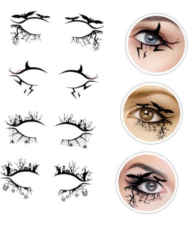 Beavorty Spider Stickers 20 pairs Costume Supply Goodie Liner Eye Classic Eyeliner Horror Trendy Funny Halloween Web Sticker 1 count (Pack of 1) Blackx5pcs - Buy Online on GoSupps.com