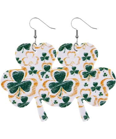 FEYLIE Earrings - 8 Pairs Irish Shamrock Dangle Earrings | Clover Pendant Hook Jewelry for St. Patrick's Day Celebration - Buy Online on GoSupps.com