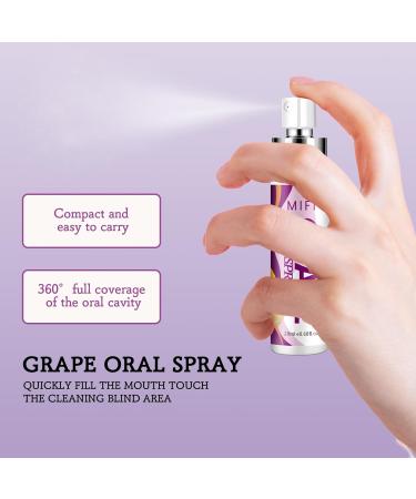 Oral Spray for Adult - Sugar-Free, Breath Freshener Spray, Dry Mouth Spray, Fights Bad Breath, Compact and Portable (Grape Flavor*2Pack) - Buy Online on GoSupps.com