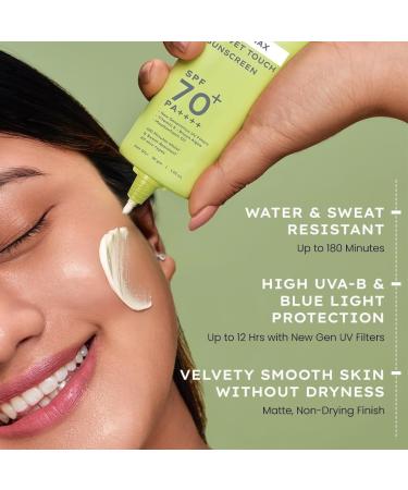 Hy-phe-n Matte Max Velvet Touch Sunscreen SPF 70+ PA++++ | Sun Protection | Sun Shield |Sunscreen SPF No White Cast Non Greasy & Lightweight | For Oily Combination & All Skin Types-30g - Buy Online on GoSupps.com