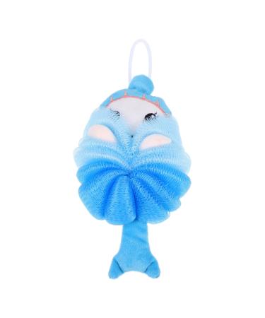 Beaupretty Bath Ball Loofah Bath Sponge Bath Scrubber Balls Bath Shower Loofah Scrubber Bath Body Sponge Bath Wash Kids Tools Exfoliating Bath Sponge Baby Hair Ring or Skin Friendly Blue
