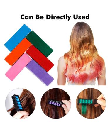 Leikance Disposable Mini Hair Chalk Combs - 10 Colors for Easy Hair Dyeing | Temporary Hair Crayons - Buy Online on GoSupps.com
