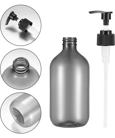 2-Pack 500ml Shampoo & Shower Gel Bottles - Refillable Pumping Plastic Soap Dispenser with Funnels & Labels (Gray) | Ideal for Lotions & Shampoos - Buy Online on GoSupps.com