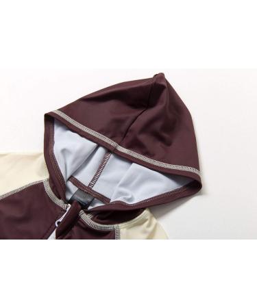 Bonverano Baby Boys Swimsuit | UPF 50+ Sun Protection | Full-Zip Hoodie | 3-6 Months Brown - Buy Online on GoSupps.com