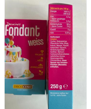 Buy Decocino White Fondant 250g Ideal for Cake Decorating | International Shipping - Buy Online on GoSupps.com