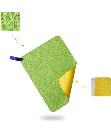 PURPLELILY Fiber Cleaning Towel Double Side Absorbent Dish Cloth With Lanyard Kitchen Restaurant Tableware - Buy Online on GoSupps.com