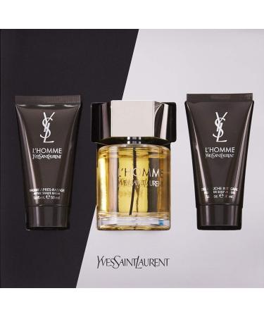 Yves Saint Laurent L'Homme Men Gift Set (Eau De Toilette Spray After Shave Balm and All Over Shower Gel) Gift Set 1 - Buy Online on GoSupps.com