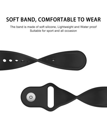 YLK Adjustable Silicone Bracelet for Fitbit Charge 5 & 6 - Sport Replacement Band for Men & Women - Black - Buy Online on GoSupps.com