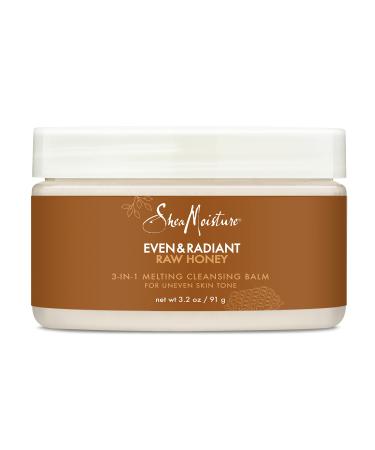 SheaMoisture Even and Radiant Face Cleanser For Uneven Skin Tone and Dark Spots 3-in-1 Cleansing Balm With Raw Honey 3.2 oz - Buy Online on GoSupps.com