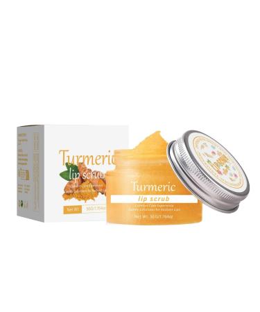 Lip Care Kit - Vanilla Lip Scrub, Lip Care, Lip Balm Mask & Sugary Lip Scrub Set - Overnight Lip Mask (Turmeric, 50g)