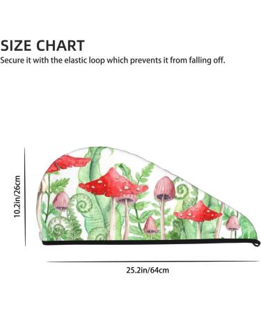 Amanita Fly Agaric Microfiber Hair Towel - Super Absorbent Quick Dry Wrap for Long Curly & Thick Hair | Soft Coral Velvet for Women - Buy Online on GoSupps.com
