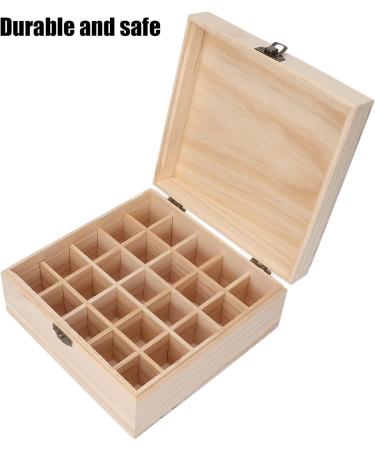 Potruwe Essential Oils Storage Box - 25 Compartment Pinwood Holder for Oil Bottles | International Shipping - Buy Online on GoSupps.com