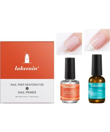2Pcs Professional Nail Primer And Nail Prep Dehydrator Set Rapid Dry Works For Home Salon Use Artificial Nail Compatible - Buy Online on GoSupps.com
