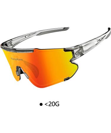 RacyRam UV400 Polarized Sport Sunglasses for Men and Women - Red | Ideal for Baseball, Cycling, Running, Softball - Buy Online on GoSupps.com