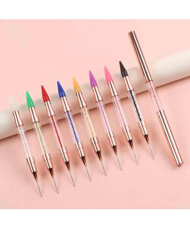 Dual End Rhinestone Pen Tool Nail Rhinestone Picker Dotting Tool Diamond Painting Dotting Pen Nail Art Dotting Pen Pick Up Applicator Dual Tips Dotting Pen Beads for DIY Nail Art Crafts (B) - Buy Online on GoSupps.com