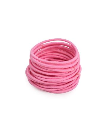 Distinctive Style 2.5mm Pink Elastic Hair Bands - 50 Pieces | Ponytail Holders - Buy Online on GoSupps.com