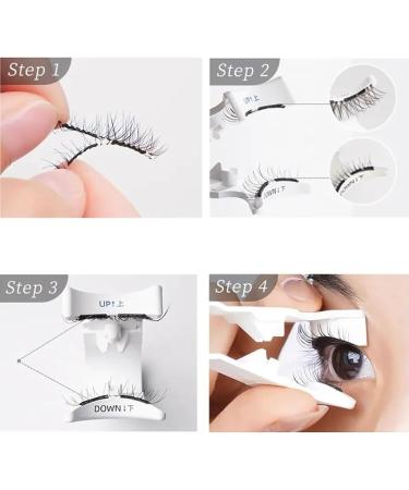 Magnetic Eyelashes Reusable Self-Adhesive Eyelashes with Applicator Natural Fluffy Curling Long Eyelashes 3D Effect Waterproof Fake Eyelash Set KS01-4 - Buy Online on GoSupps.com