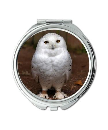 Mirror Compact Mirror owl english purdue owl bird pocket mirror portable mirror