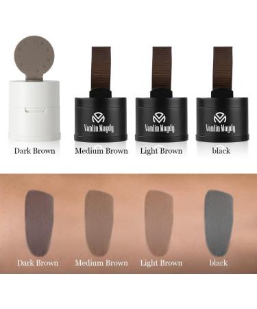 Instantly Hairline Powder Hair Root Touch Up Powder Conceal Receding Hairline Windproof&Sweatproof Hair Root Concealer Professional Hairline Shadow Powder with Mirror and Puff(Medium Brown) - Buy Online on GoSupps.com