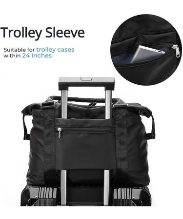 LANBX Travel Gym Bag for Women - Black Tote Carry-On Luggage Duffle with Wet Pocket - Buy Online on GoSupps.com