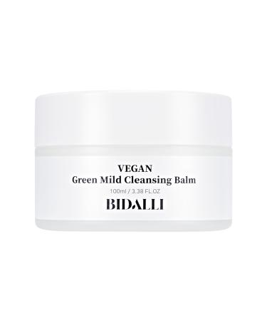 Vegan Green Mild Cleansing Balm Non-Irritating Korean Makeup Remover & Hydrating Facial Wash for All Skin Types - 100% Vegan Clean & Cruelty-Free Beauty (100ml / 3.38 Fl. Oz.)
