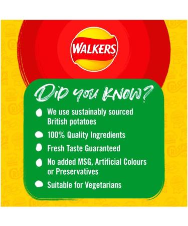  Walkers Walkers Crispy Smoked Bacon 6 x 45g - Buy Online on GoSupps.com