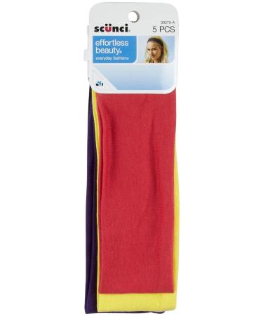 Scunci Summer Headwraps Assorted Colors 5 Pieces