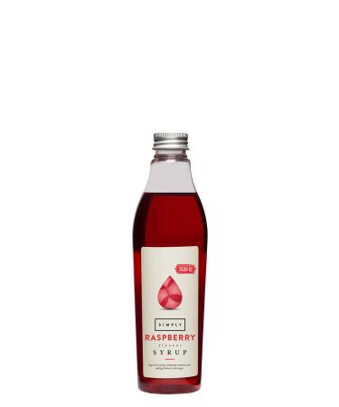 Simply Sugar Free Raspberry Syrup Low Calorie Vegan & Nut Free Flavoured Syrup for Coffee Cocktails & Baking (250ml)