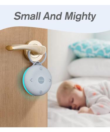 Portable White Noise Machine for Baby Sleeping with 17 Soothing Sounds and Night Lights - USB Rechargeable, Easy Hanging, Child Lock - Compact & Lightweight Kids Travel Essential - Buy Online on GoSupps.com