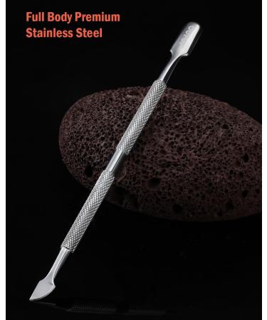BEZOX Cuticle Pusher - Dual Ended Stainless Steel Nail Care Tool (1 Pack) - Easy to Use - Buy Online on GoSupps.com