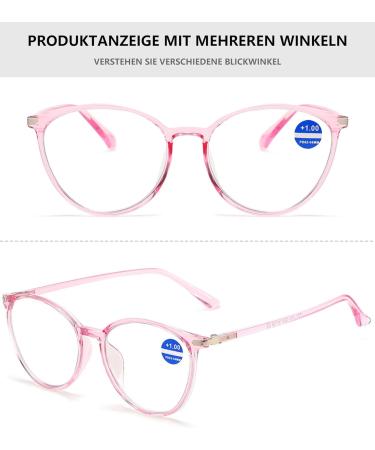 Lanomi Round Reading Glasses for Women - Blue Light Filter TR90 Frame Fashion Cateye 1.5 Dioptria - International Shipping Available - Buy Online on GoSupps.com