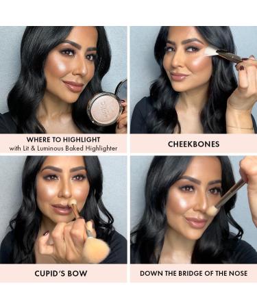 ICONIC LONDON Lit and Luminous Baked Highlighter - Vegan Cruelty-Free Powder for Radiant Glow | 0.56 oz - Buy Online on GoSupps.com